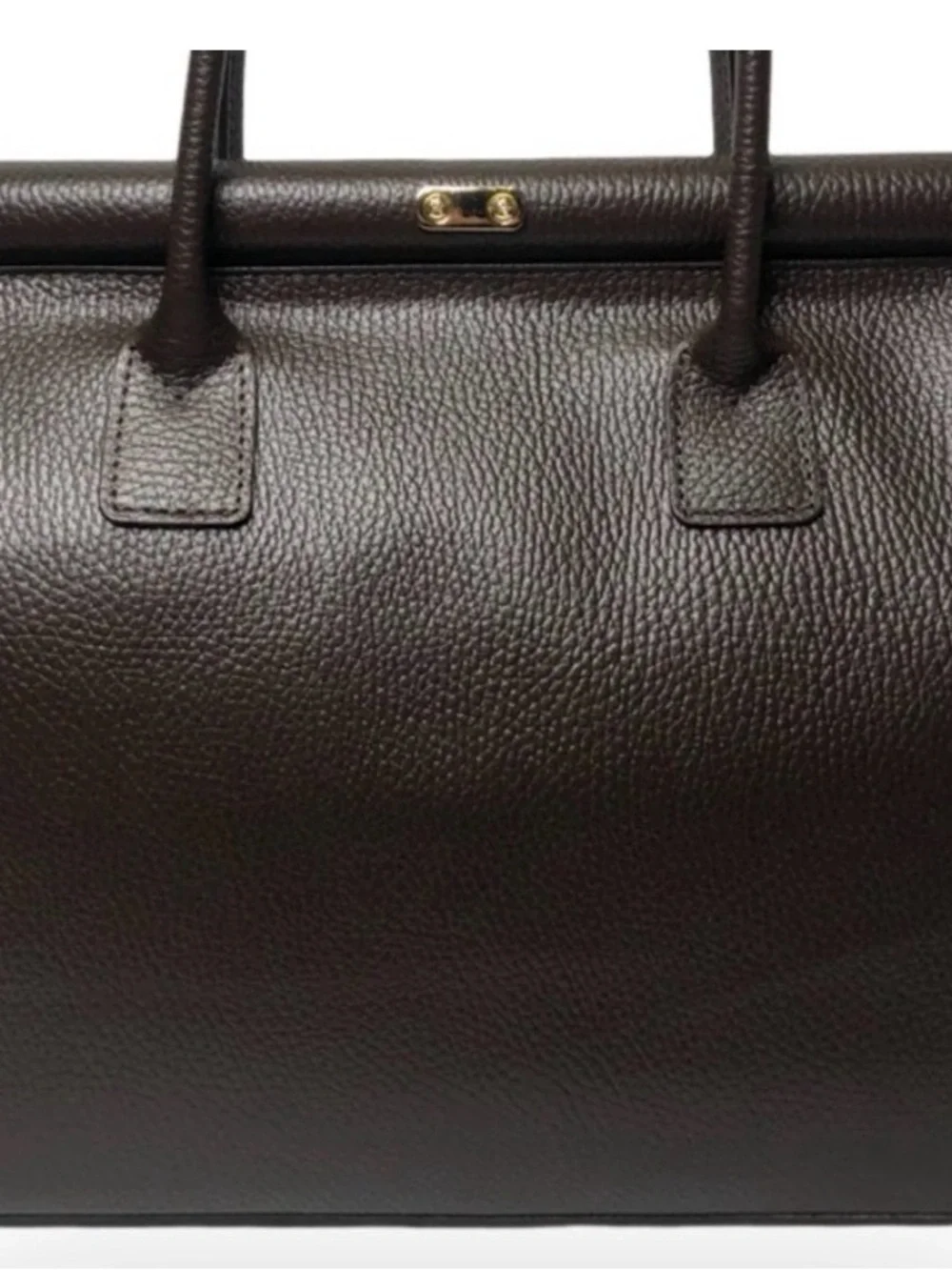 NWOT- Dark Brown Genuine Leather Top Handle Bag - Doubles As A Carryall